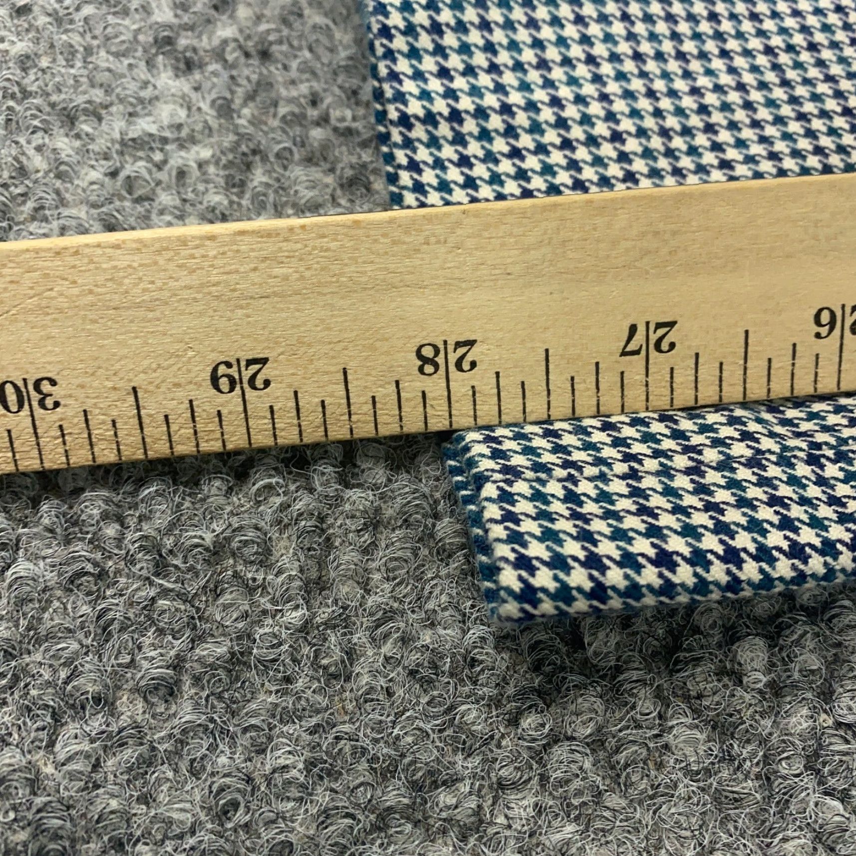 Talbots Talbots Chatham Pants Women Size 8 Blue/White Houndstooth Stretch Flat Front Straight Leg Dress Pants Womens Size 31" - 6 Thumbnail