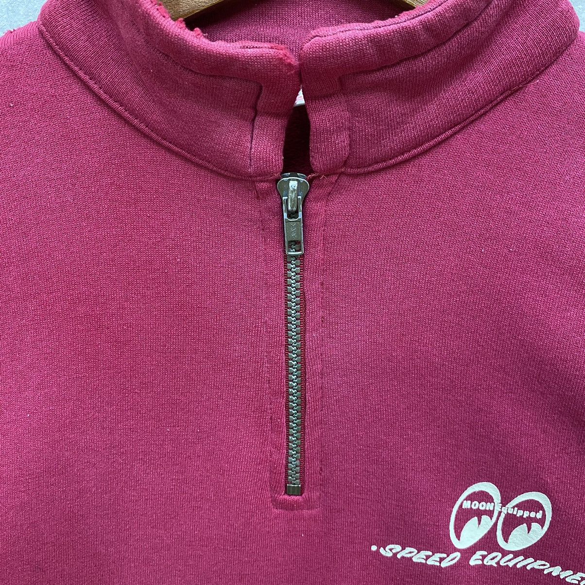 Jerzees Vintage 90s Jerzees Half Zip Sweatshirt Moon Equipped Racing Size US M / EU 48-50 / 2 - 8 Thumbnail