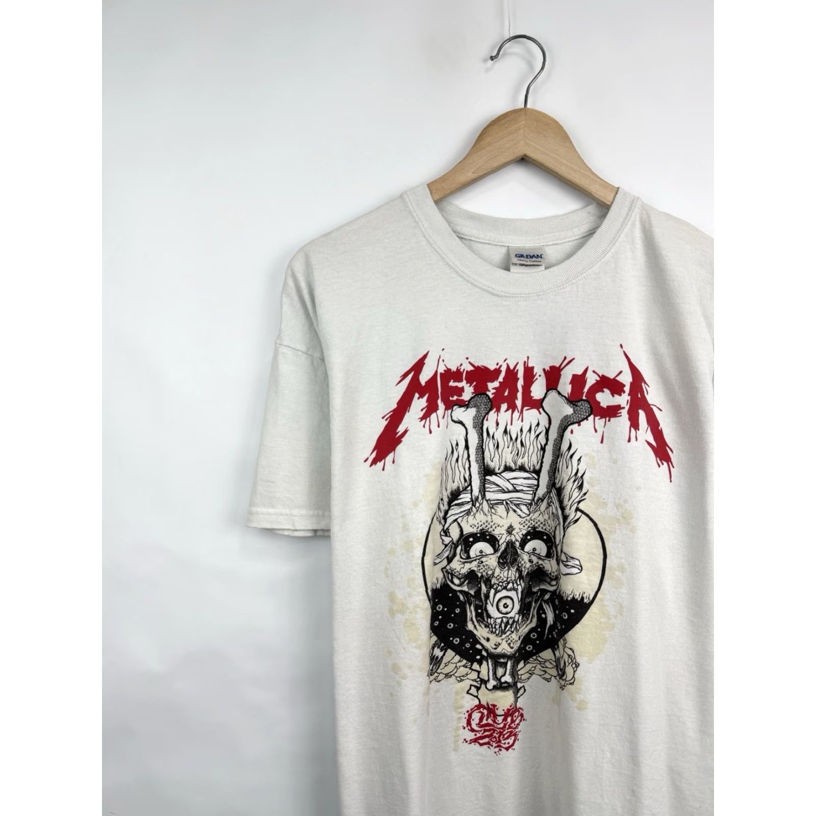 Vintage VINTAGE Metallica T-Shirt XL White Men Large Y2K Soon You’ll Please Their Appetite US Flag Size US XL / EU 56 / 4 - 3 Thumbnail