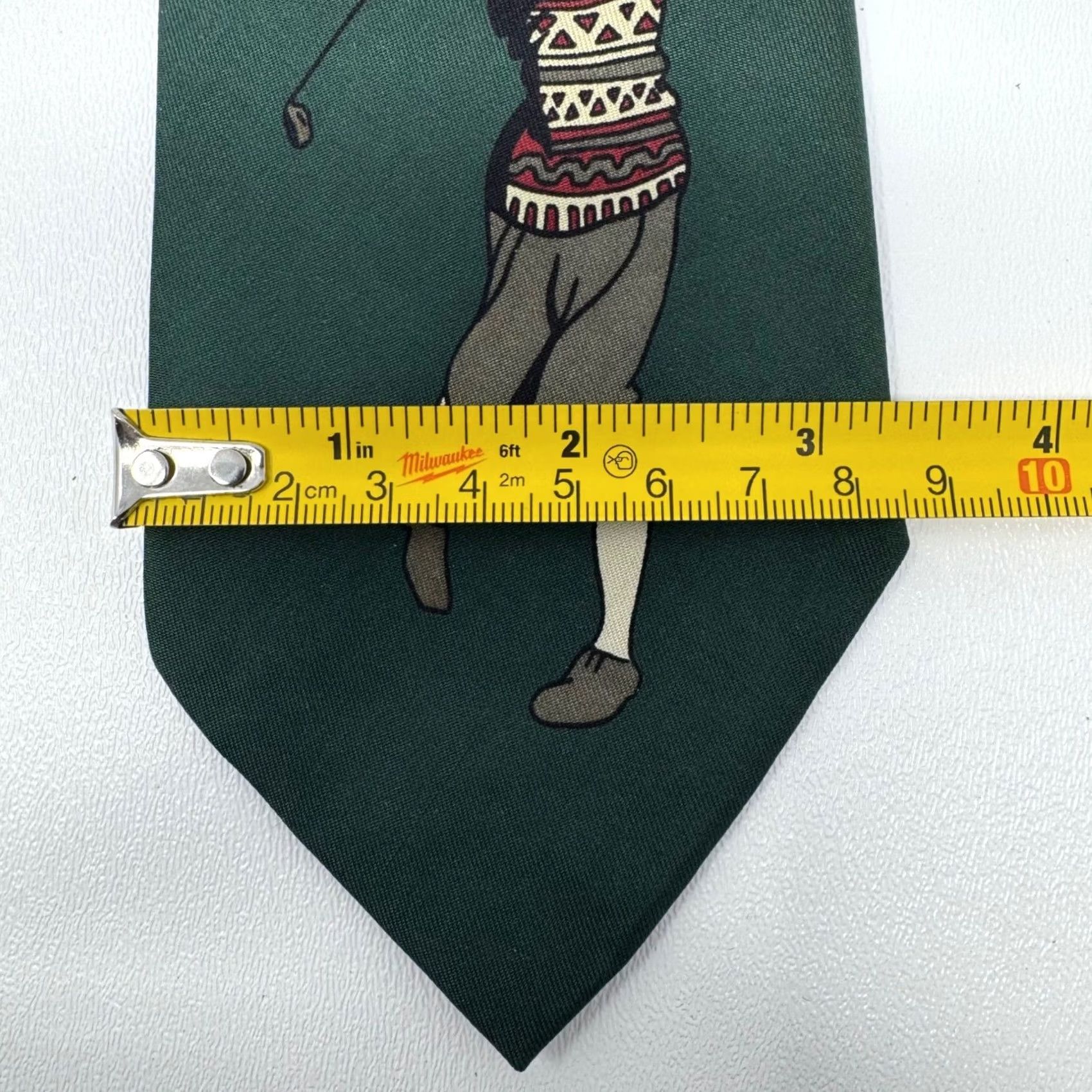 Polo Ralph Lauren VINTAGE Polo Ralph Lauren Tie Green Golf Scene Graphic Silk 100% Silk Made in USA Men One Size Classic Tie Mens Size US M / EU 48-50 / 2 - 8 Thumbnail