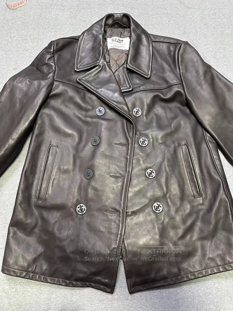 Schott Schott E640 Double-breasted Leather Coat Size US XXL / EU 58 / 5 - 3 Thumbnail