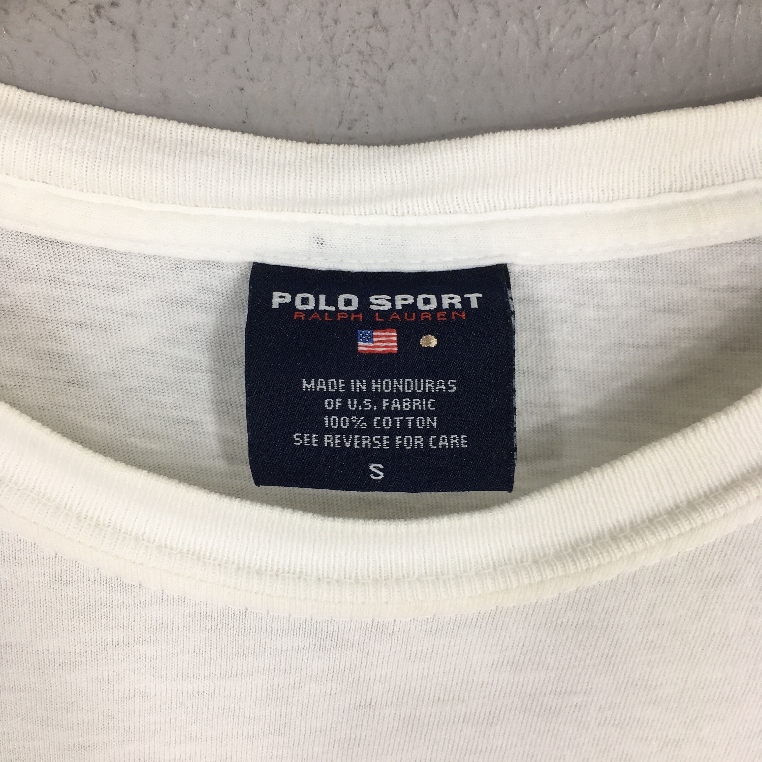 Polo Ralph Lauren Vintage Polo Sport Ralph Lauren Polo Bear White Tshirt Small Size US S / EU 44-46 / 1 - 4 Thumbnail