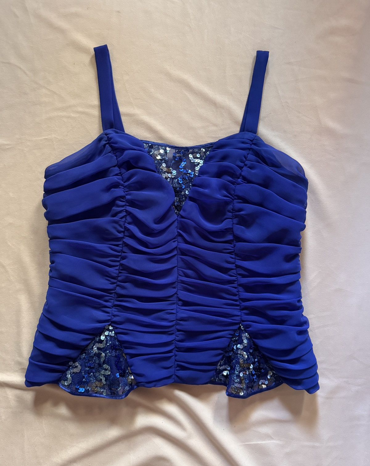 Designer × Vintage Unique Cocktail Hoffmann vintage top corset sequins Size XL / US 12-14 / IT 48-50 - 10 Thumbnail
