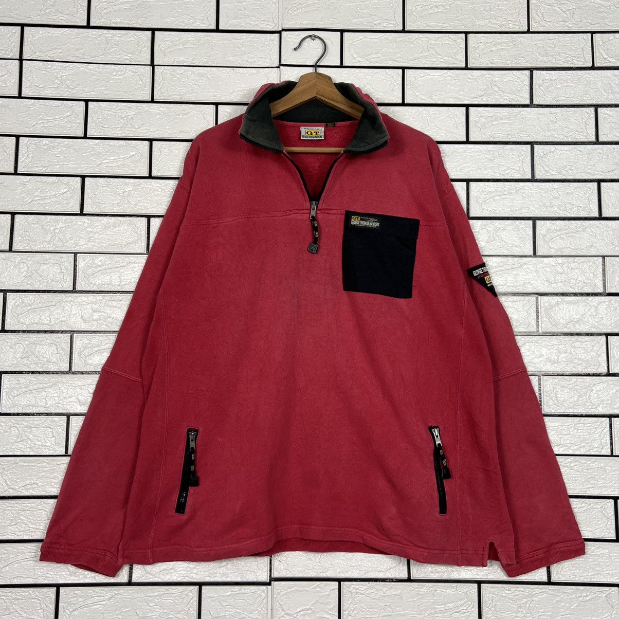 Vintage GEORGE THOMAS HAWKINS Turtleneck Pullover Fleece #4205-C192 Size US L / EU 52-54 / 3 - 10 Thumbnail