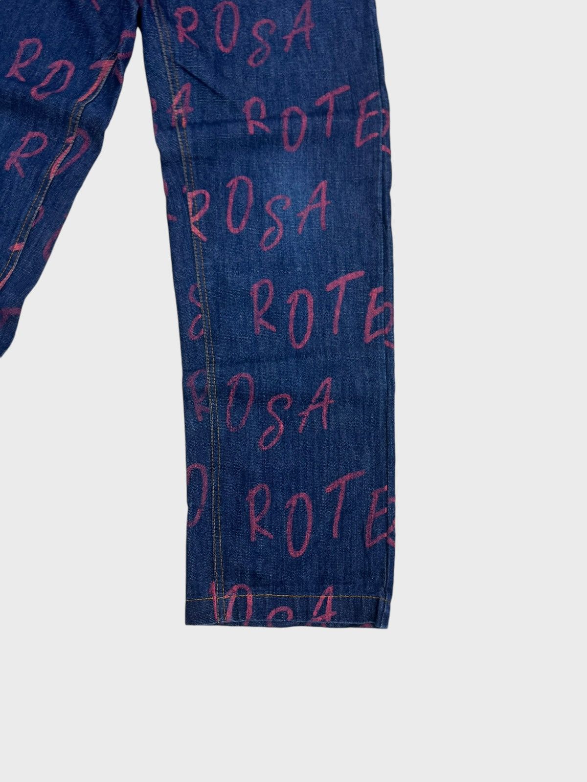 Japanese Brand ROTE ROSA All Print Distressted Denim Jeans Size US 32 / EU 48 - 8 Thumbnail