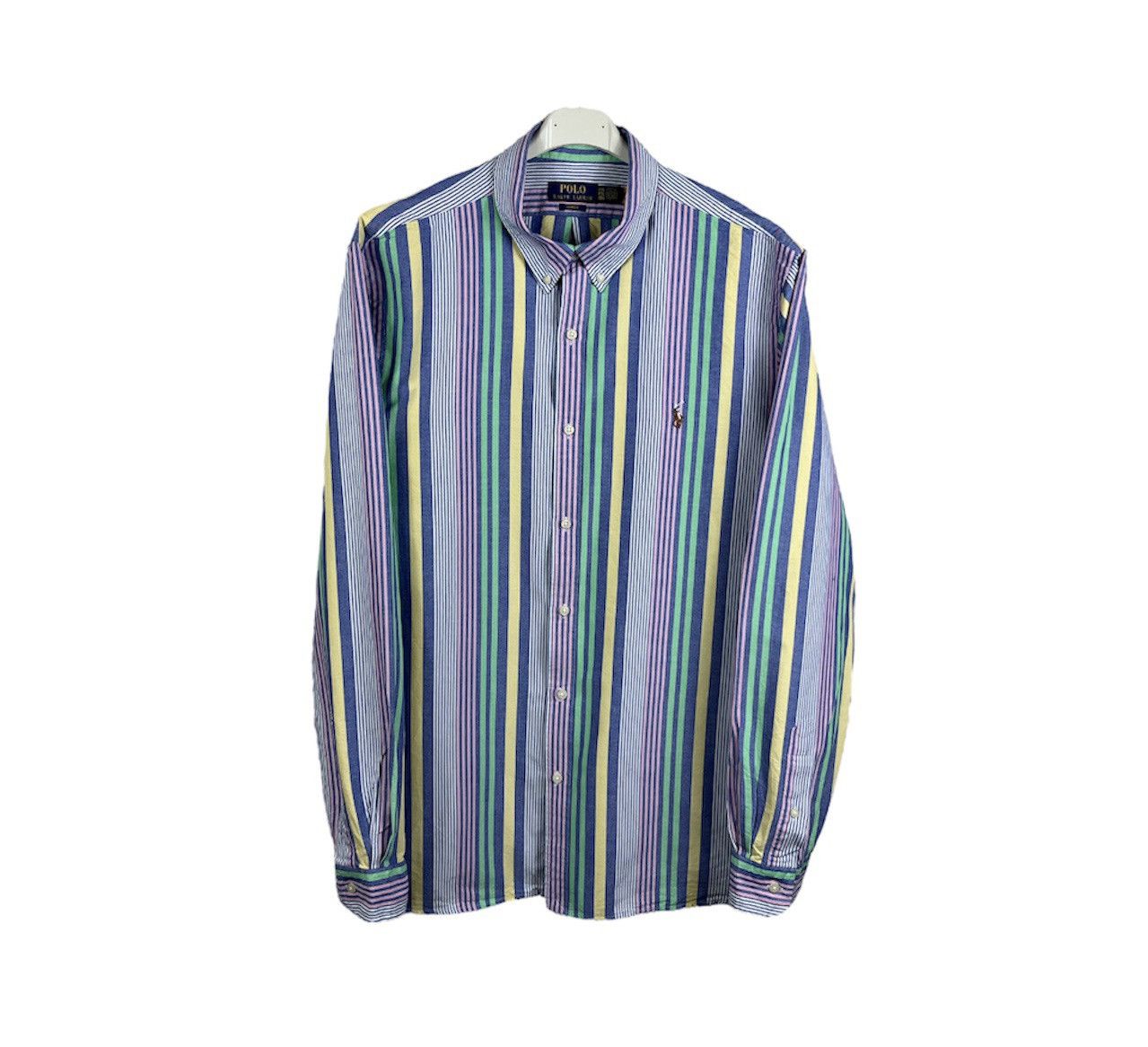 Polo Ralph Lauren × Ralph Lauren Polo Ralph Lauren multicolor striped chest logo pony shirt Size US XXL / EU 58 / 5 - 1 Thumbnail