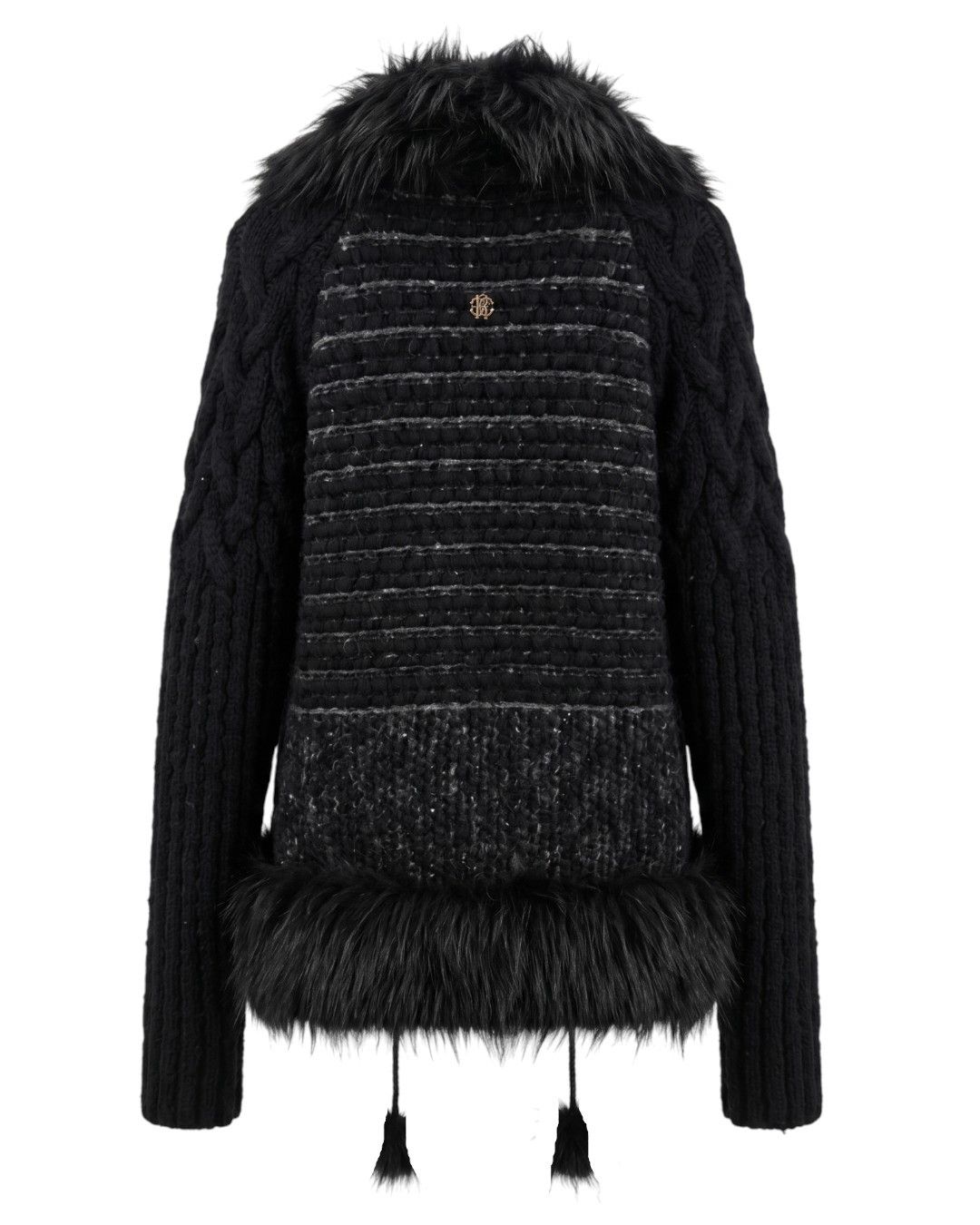 Roberto Cavalli RACCOON / MINK FUR WOOL COAT JACKET Size M / US 6-8 / IT 42-44 - 2 Thumbnail