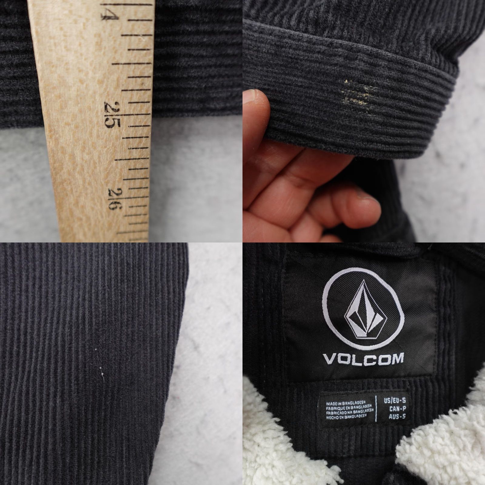 Volcom Volcom Jacket Men S Gray Corduroy Sherpa Collar Halecrest Bomber Coat Zip Up Size US S / EU 44-46 / 1 - 8 Thumbnail