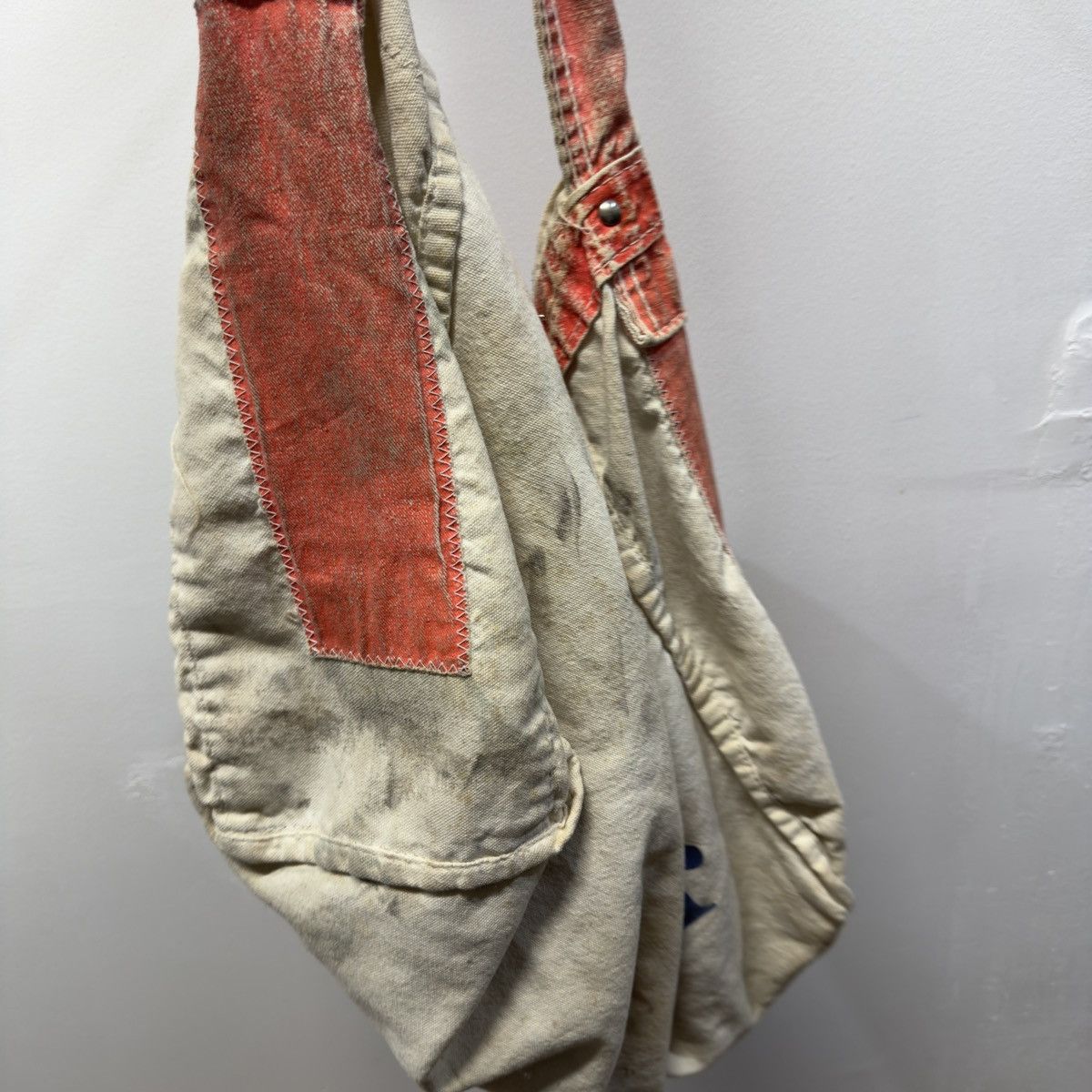 Vintage 60s Washington Star Newspaper Paperboy Bag Distressed Canvas Size ONE SIZE - 12 Thumbnail