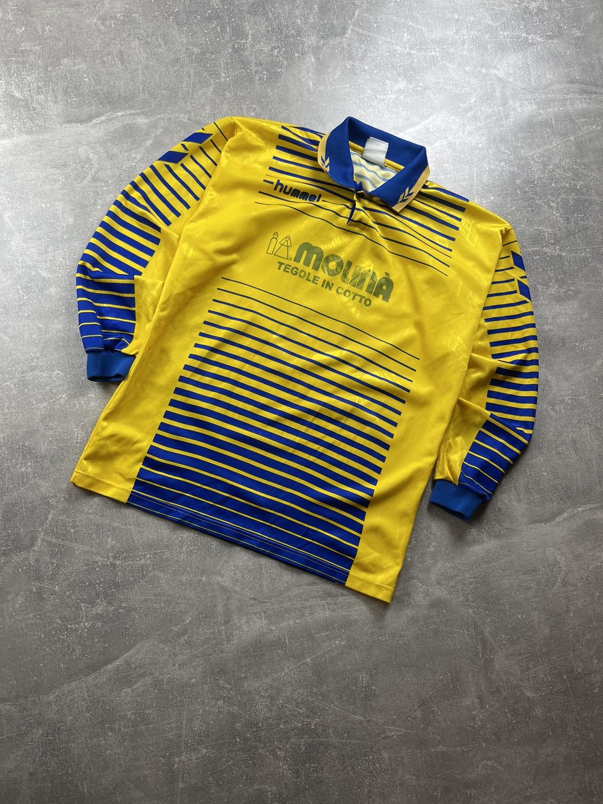Hummel Vintage Hummel Football Jersey Yellow Long Sleeve 80s Retro Size US M / EU 48-50 / 2 - 1 Thumbnail