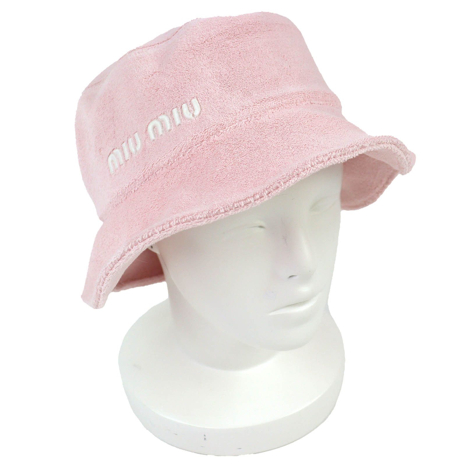 Miu Miu Miu Miu MIUMIU Logo embroidered pile Cotton Bucket Hat Textile Hats 5HC196 DUTY FREE for USA Size ONE SIZE - 1 Thumbnail