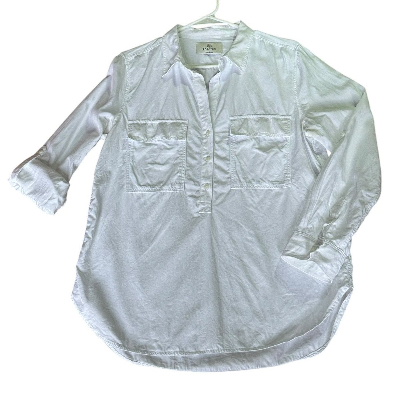 Other Babaton white half- placket shirt long sleeves medium Size M / US 6-8 / IT 42-44 - 3 Thumbnail