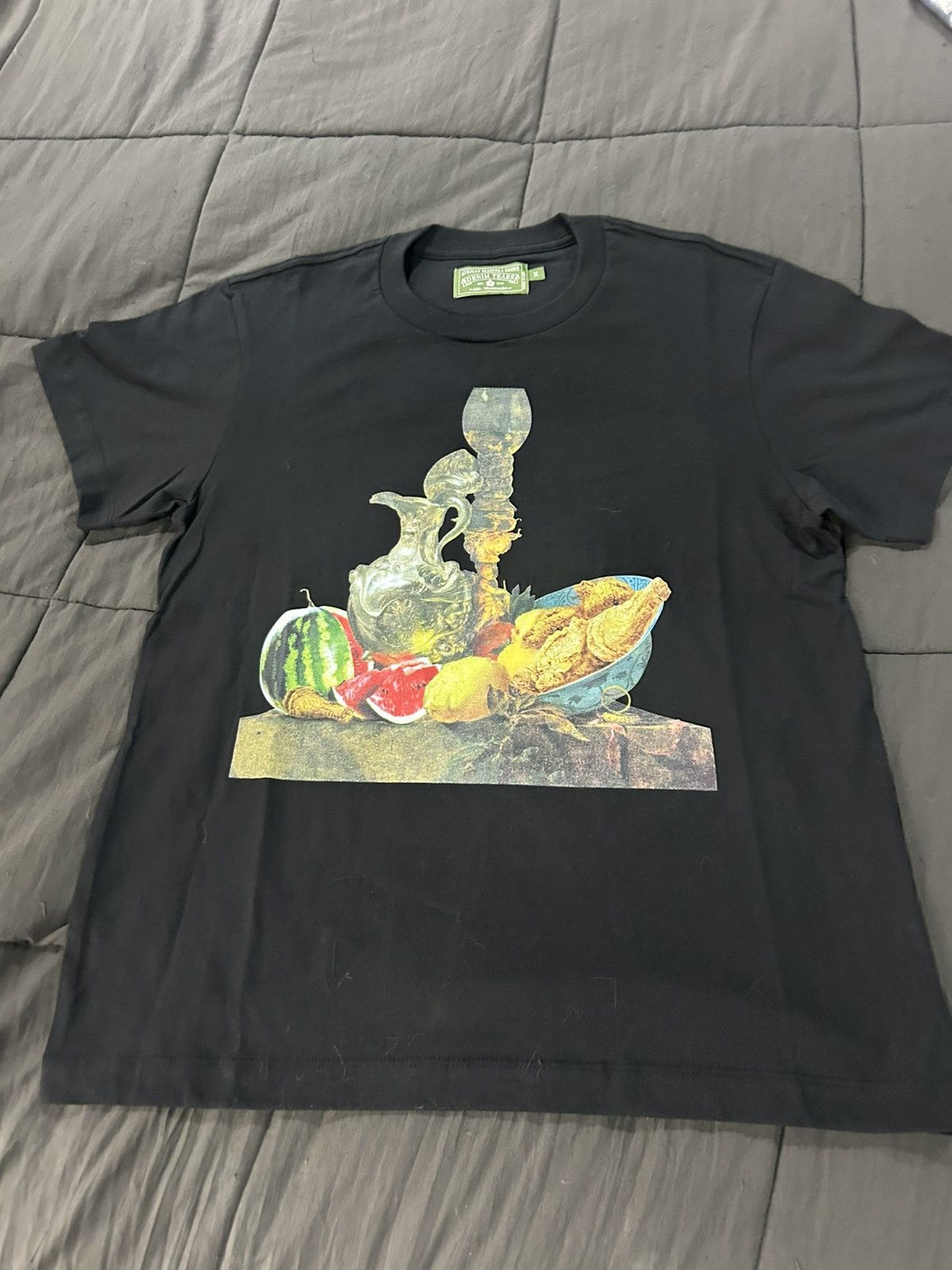 DENIM TEARS DENIM TEARS - “Fruit Plate” Still Life Graphic Tee Black Size US M / EU 48-50 / 2 - 1 Thumbnail