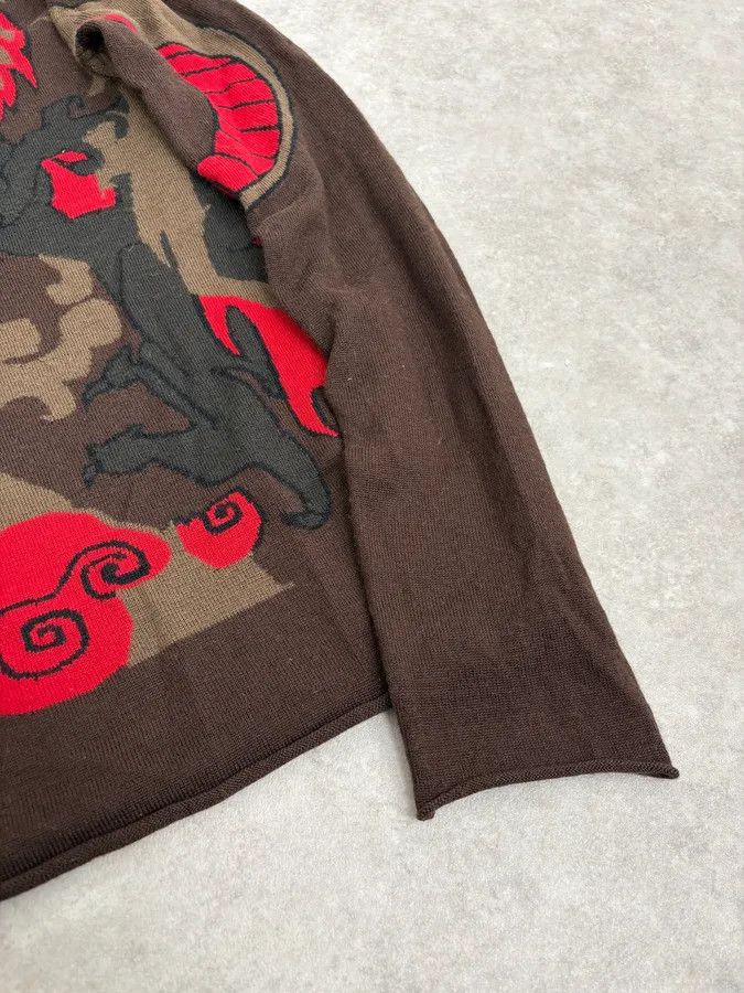 Marithe + Francois Girbaud 2000s Marithé + François Girbaud Fire Dragon Brown Sweater Size US S / EU 44-46 / 1 - 7 Thumbnail