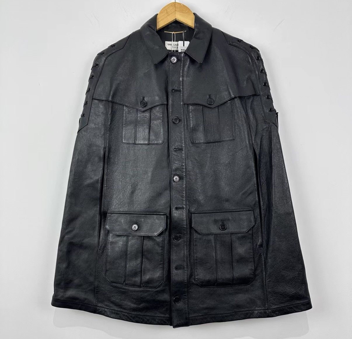 Saint Laurent Paris Saint Laurent Sleeveless Lambskin Leather Jacket J42 Size US XS / EU 42 / 0 - 1 Thumbnail