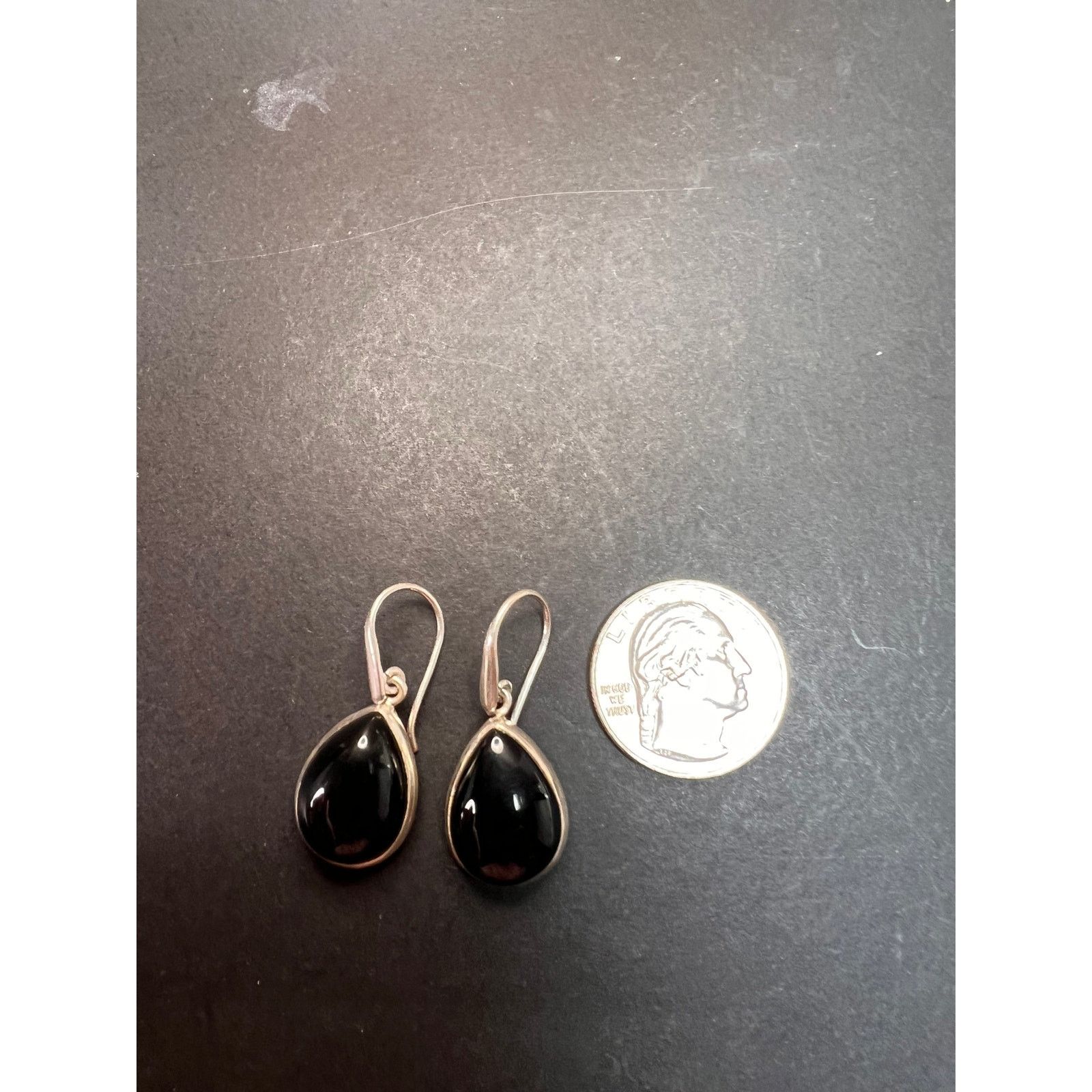Other NEW Black Onyx sterling silver teardrop earrings 7.57 grams Size ONE SIZE - 5 Thumbnail