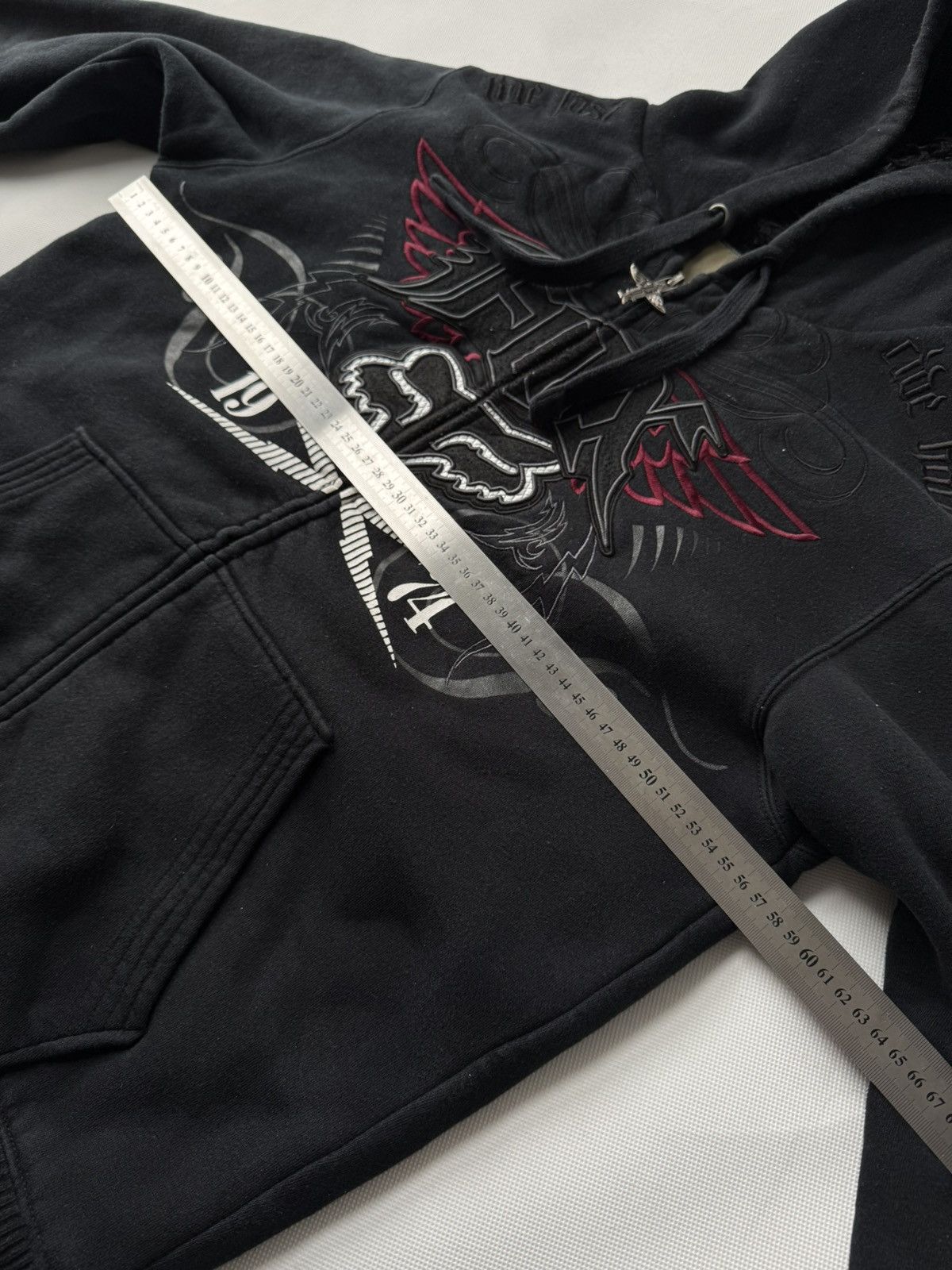 Fox Racing Fox Racing Boxy Fit Zip Hoodie Y2K Affliction Gothic Style Size US XL / EU 56 / 4 - 22 Thumbnail
