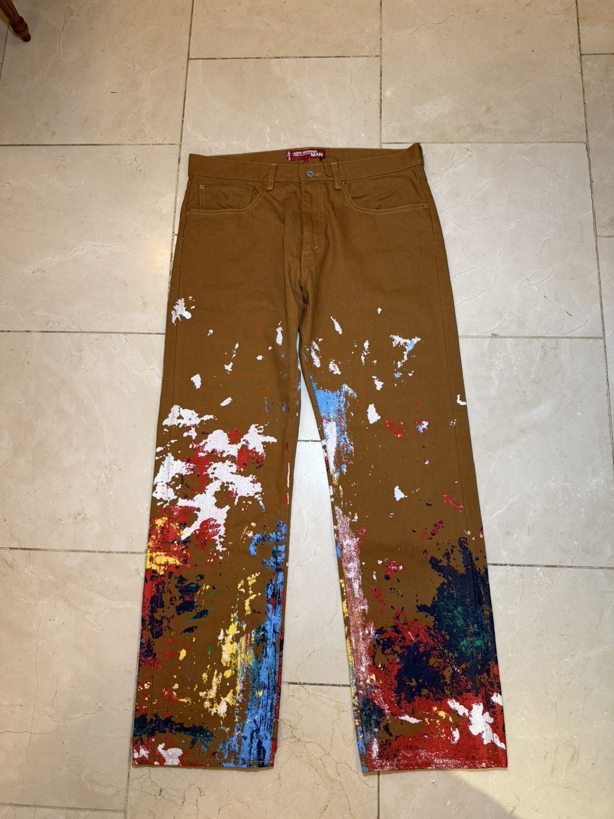 Other Levis x Junya Watanabe CDG Paint Splatter Brown Jeans Size US 37 - 7 Thumbnail