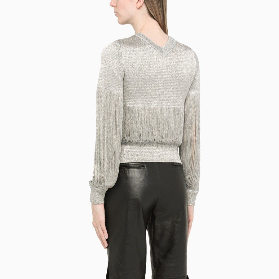 Bottega Veneta o1d2blof0824 Pullover in Silver Size M / US 6-8 / IT 42-44 - 2 Thumbnail
