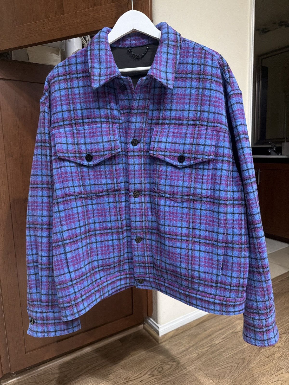 Louis Vuitton Virgil abloh Plaid cropped trucker flannel Size US L / EU 52-54 / 3 - 1 Thumbnail