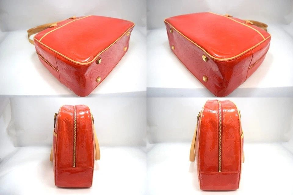 Louis Vuitton Louis Vuitton Sutton Hand Bag Vernis Leather Red M91080 Size ONE SIZE - 4 Thumbnail