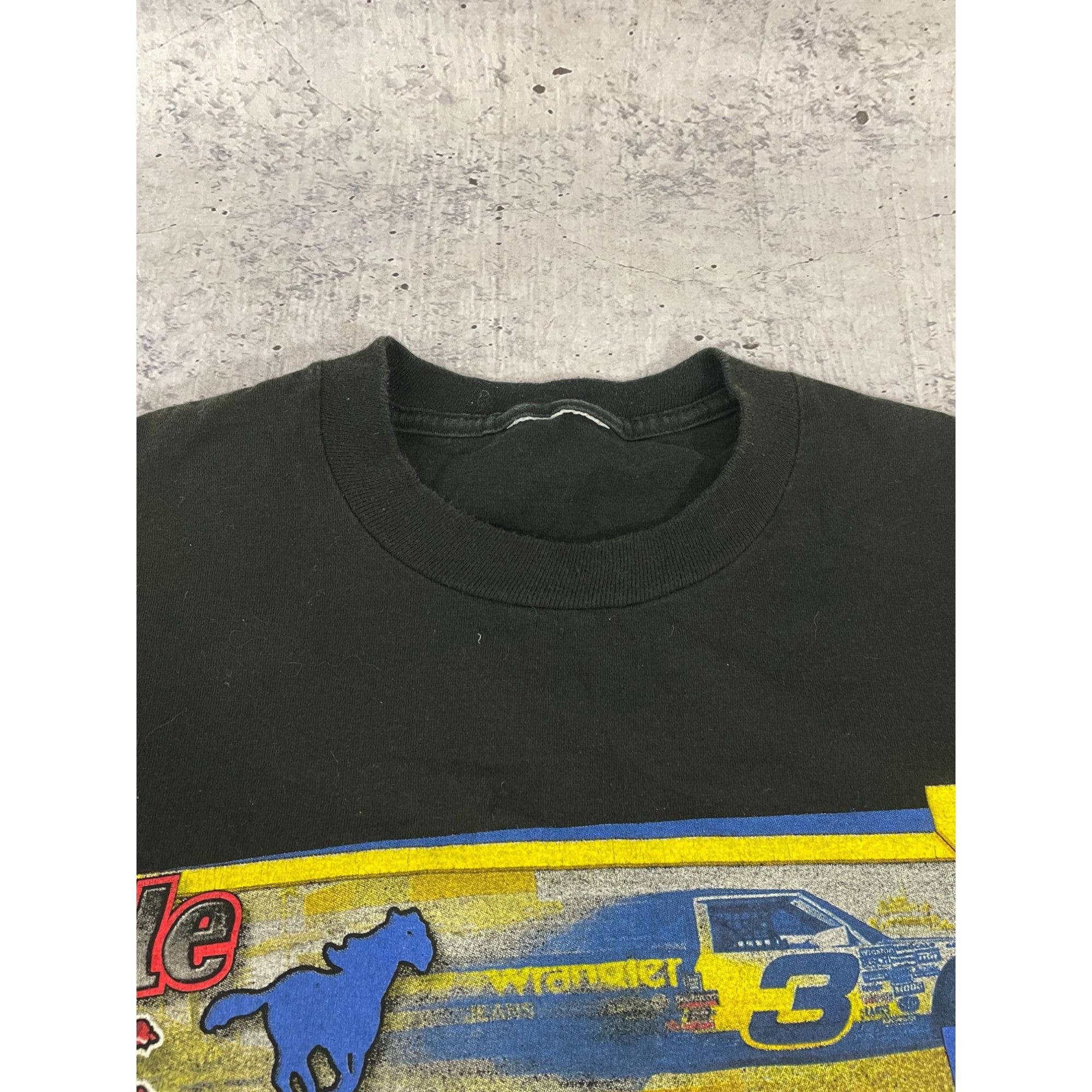 Vintage Men's Black Faded Vintage T-shirt Baggy Cars Motorsport Cott Size US M / EU 48-50 / 2 - 9 Thumbnail