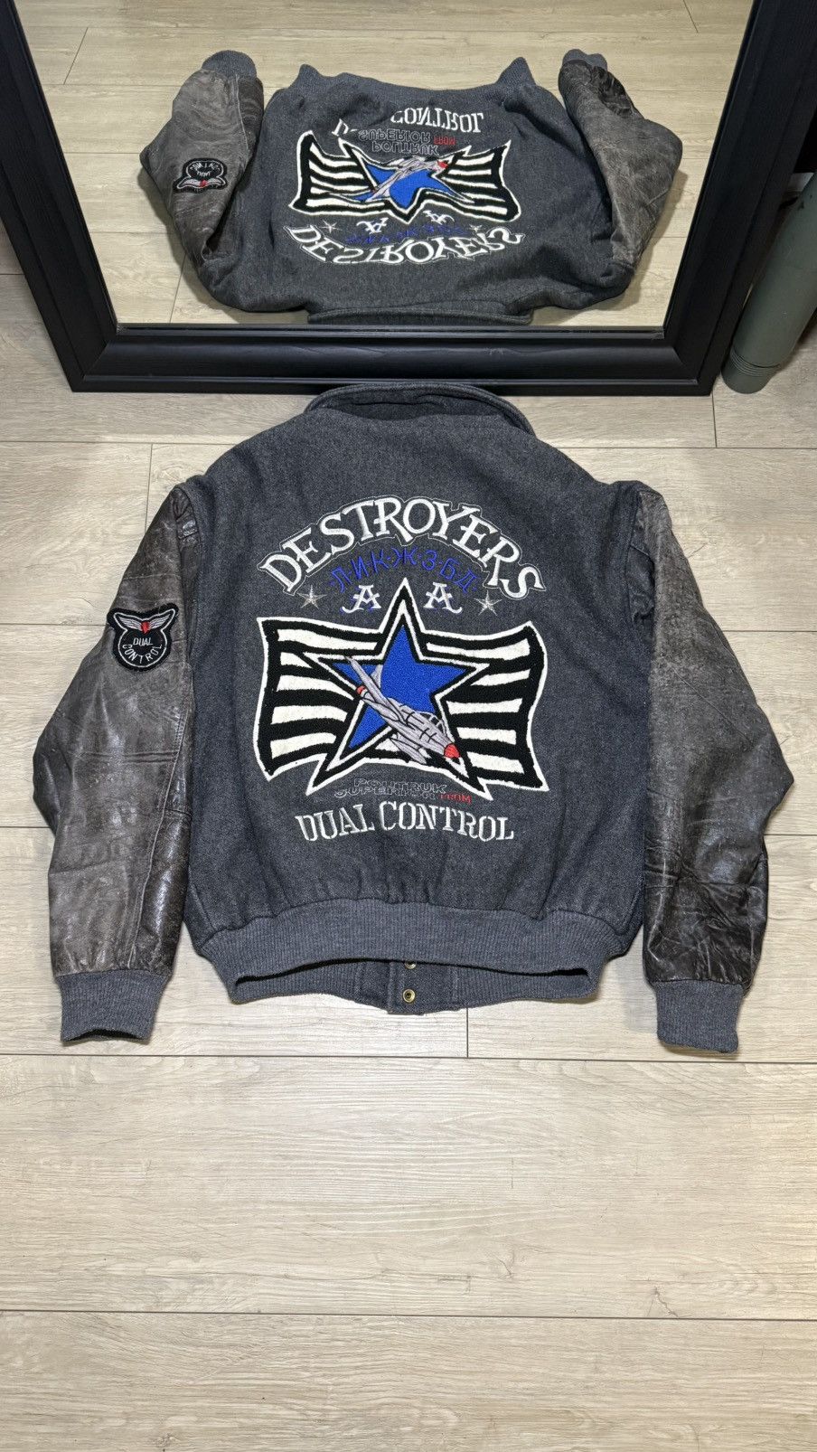 Other Vintage Dual Control Varsity Embroidered Bomber Jacket Size US M / EU 48-50 / 2 - 1 Thumbnail