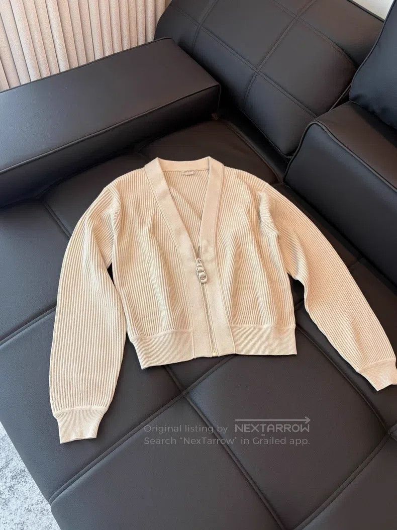 Hermes Hermes Knit jacket, beige Size XXS / US 00 / IT 34 - 1 Thumbnail