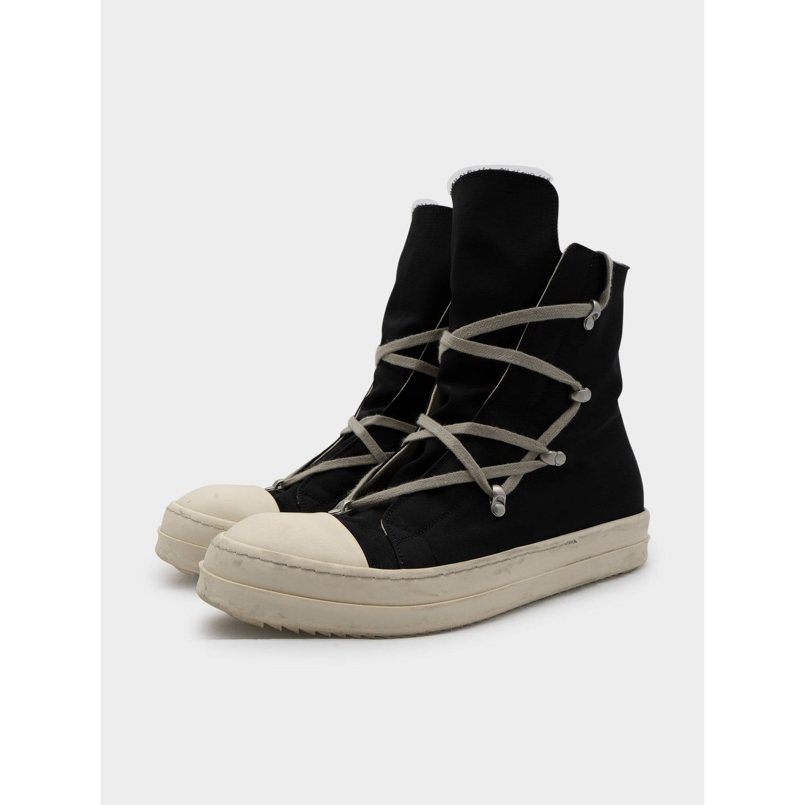 Pre-owned Rick Owens Pentagram Ramones Shoes In Black