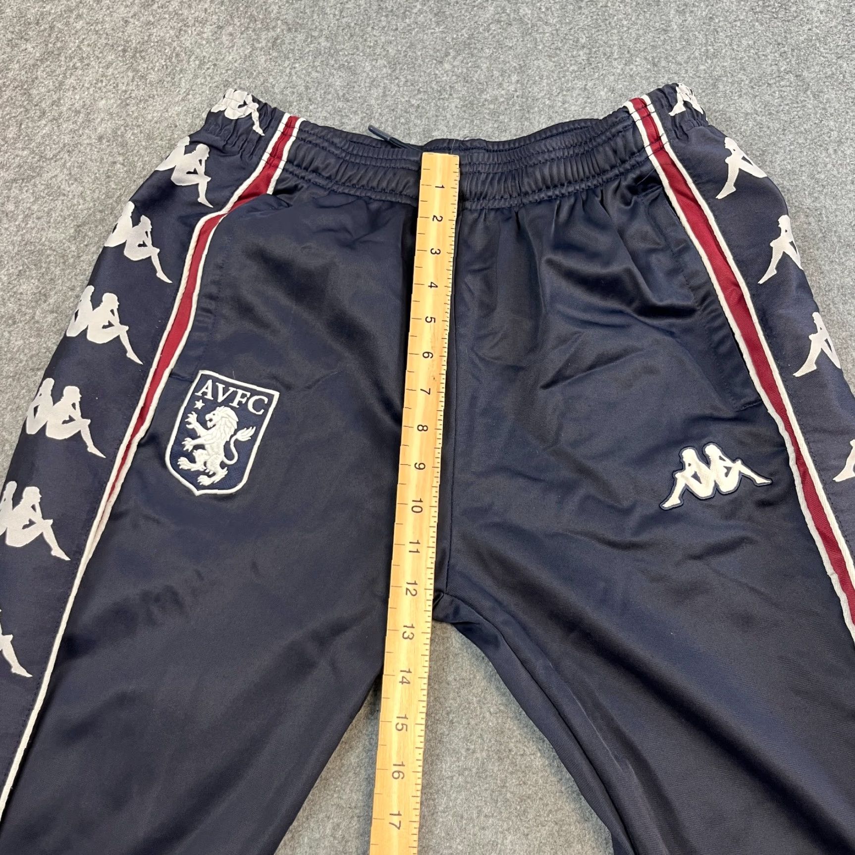 Kappa Kappa Gara Aston Villa Mens Track Pants Sweat Joggers Medium Blue Football Logo Trousers Bags Pockets Regular Vintage Men M Blue Football Logo Size US 31 - 5 Thumbnail