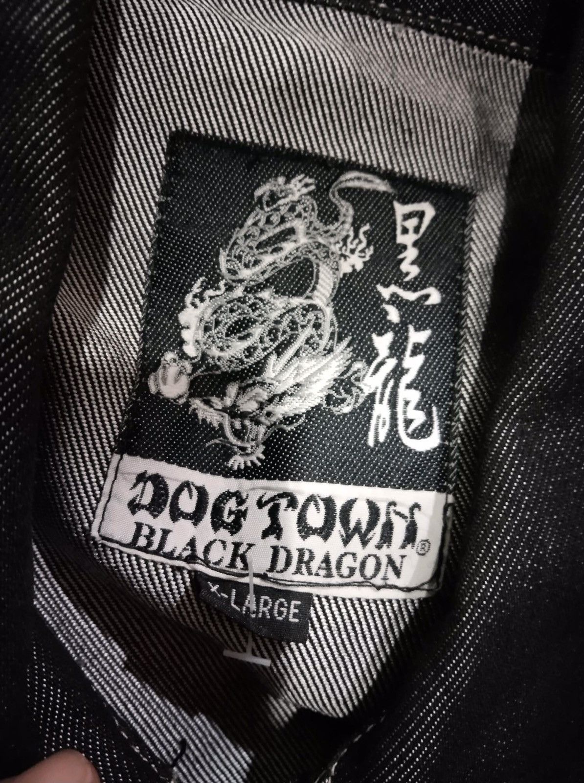Dogtown 🔥🔥Vintage Dog Town Black Dragon Embroidery Oversized Denim Size US XL / EU 56 / 4 - 4 Thumbnail