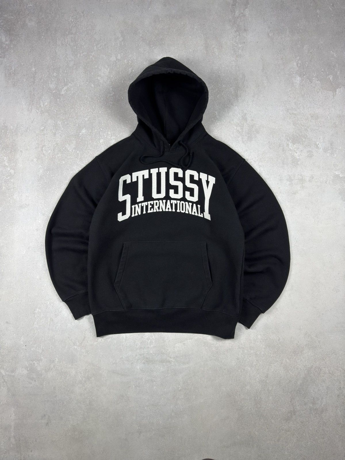 Stussy Vintage Stussy International Relaxed Washed Black Hoodie Size US M / EU 48-50 / 2 - 1 Thumbnail