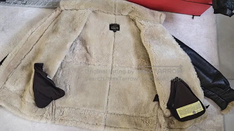 Schott Schott Fur integrated B3 leather jacket Size US L / EU 52-54 / 3 - 3 Thumbnail