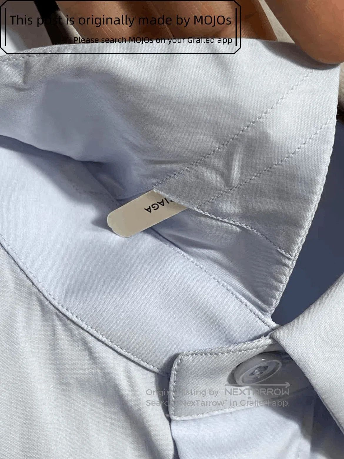 Balenciaga Sz 41 Balenciaga Blue S/S Classic Shirt mojos19381018. Size US L / EU 52-54 / 3 - 4 Thumbnail