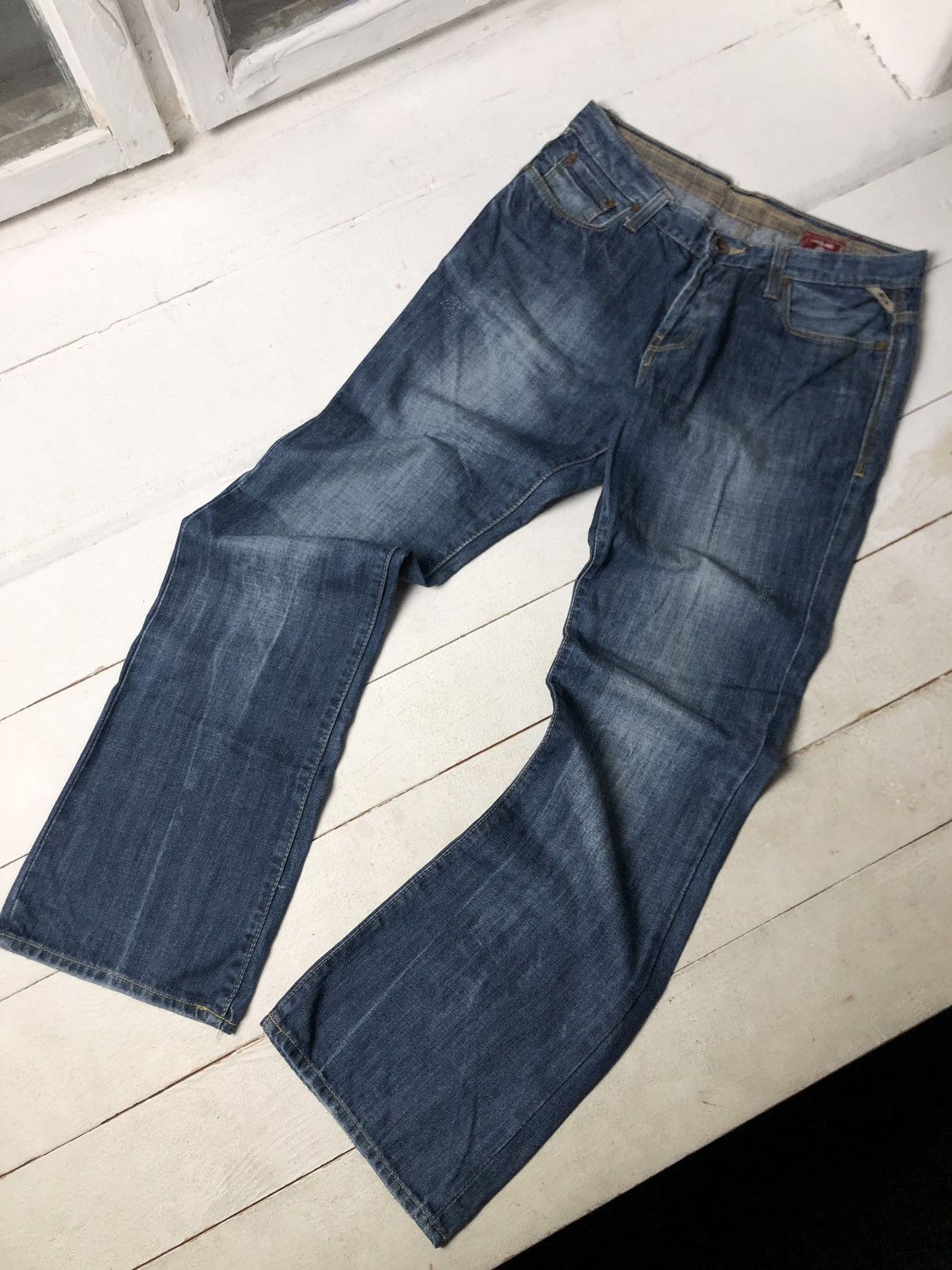 Jack & Jones Japanese Style Achieve Clothing Y2K Destroy Opium Bootcut Size US 32 / EU 48 - 1 Thumbnail