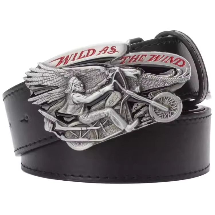 Designer Modern Vintage Belt Riveted Belts Menswear Accessories Size ONE SIZE - 1 Thumbnail