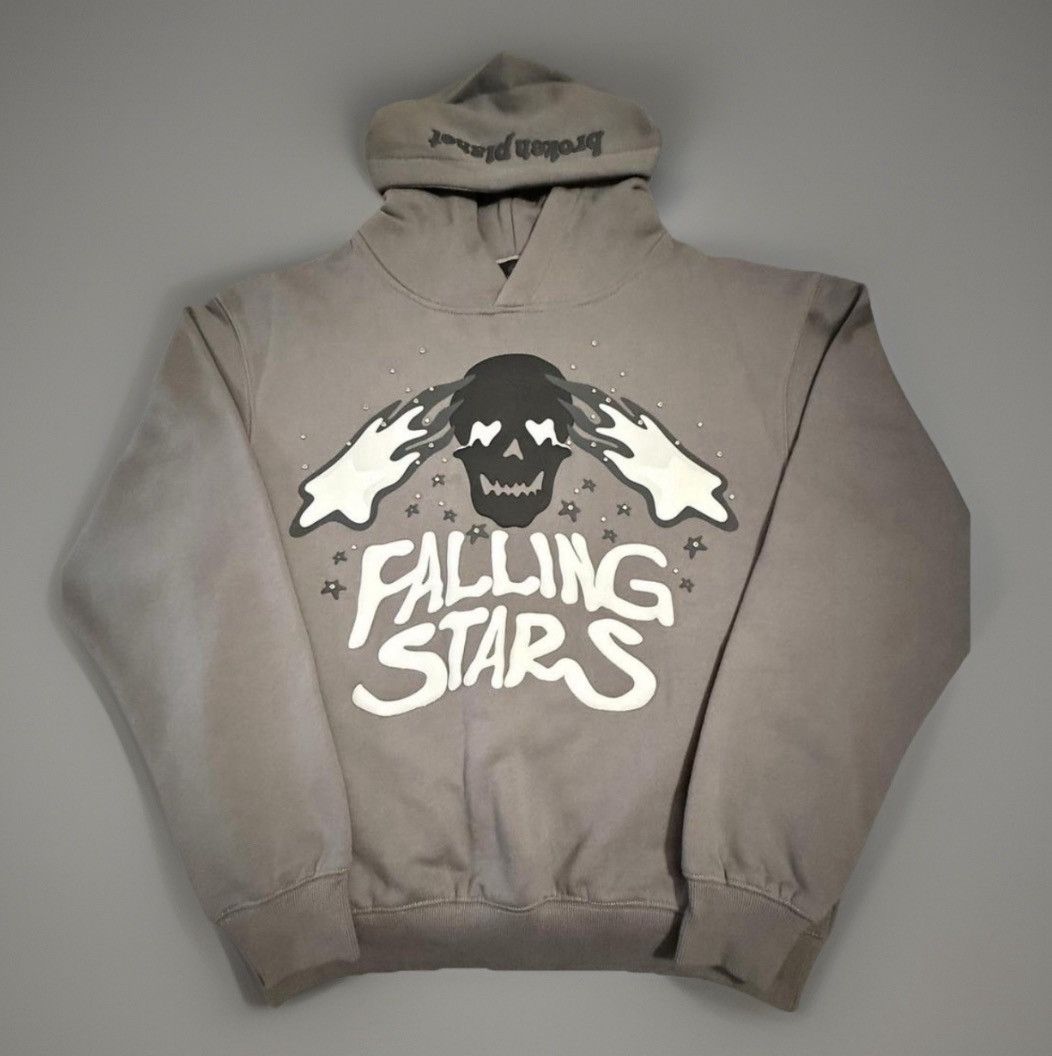 Broken Planet Broken Planet Falling Stars Hoodie-Grey-Size M-Like New Size US M / EU 48-50 / 2 - 1 Thumbnail