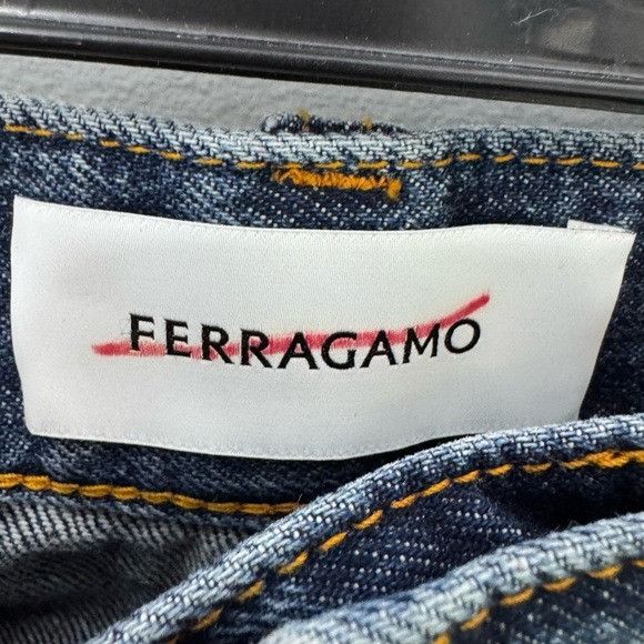 Salvatore Ferragamo Ferragamo Marmorizzato Cotton Denim Jeans Blue Men’s IT 52/U Size US 36 / EU 52 - 6 Thumbnail
