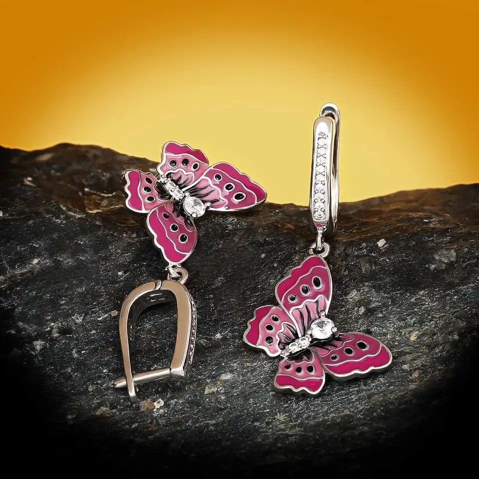 Jewelry Plated Butterfly Earrings Size ONE SIZE - 4 Thumbnail
