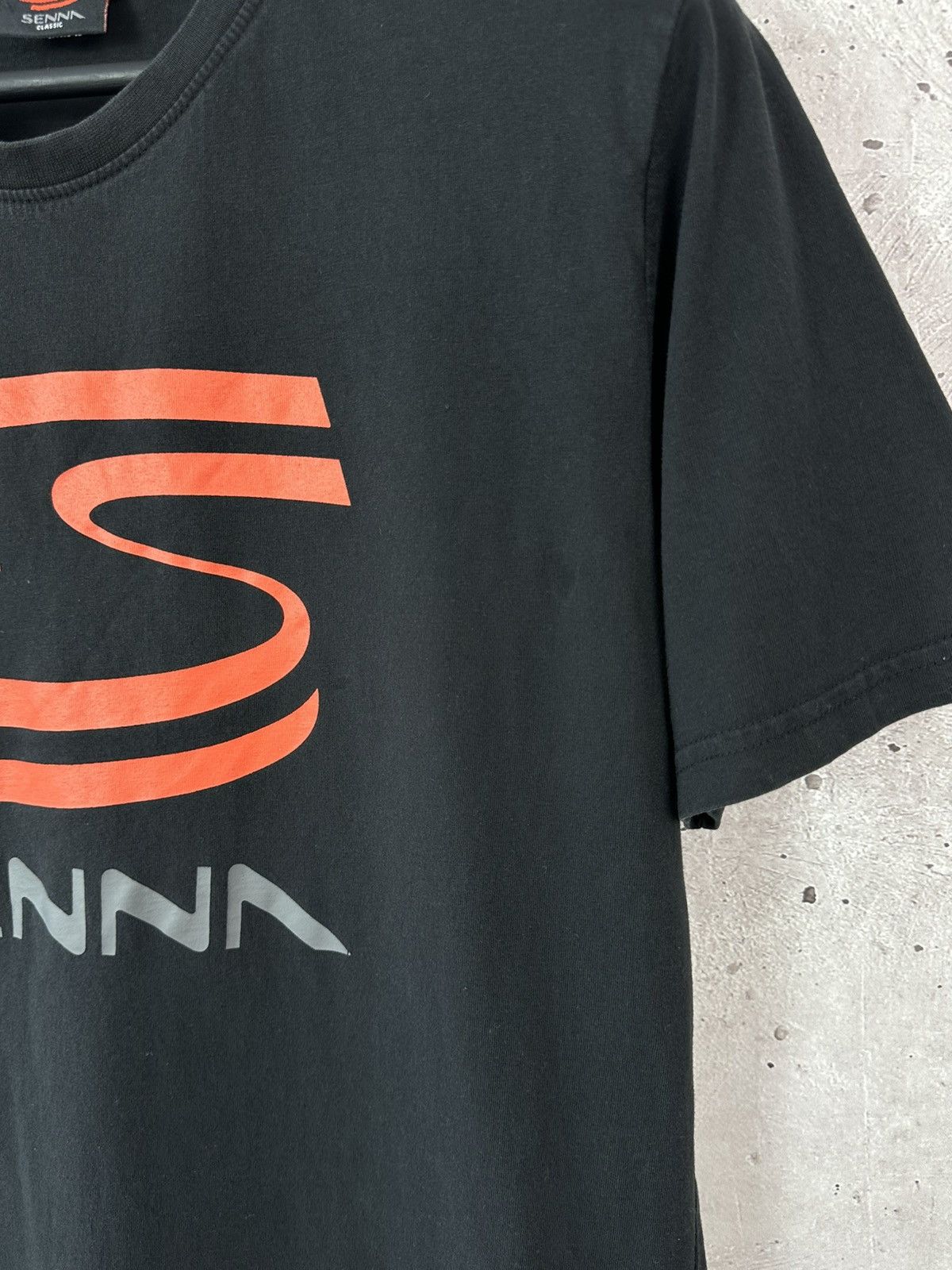Vintage Ayrton Senna Vintage Printed Racing Black T-shirt Size US L / EU 52-54 / 3 - 3 Thumbnail