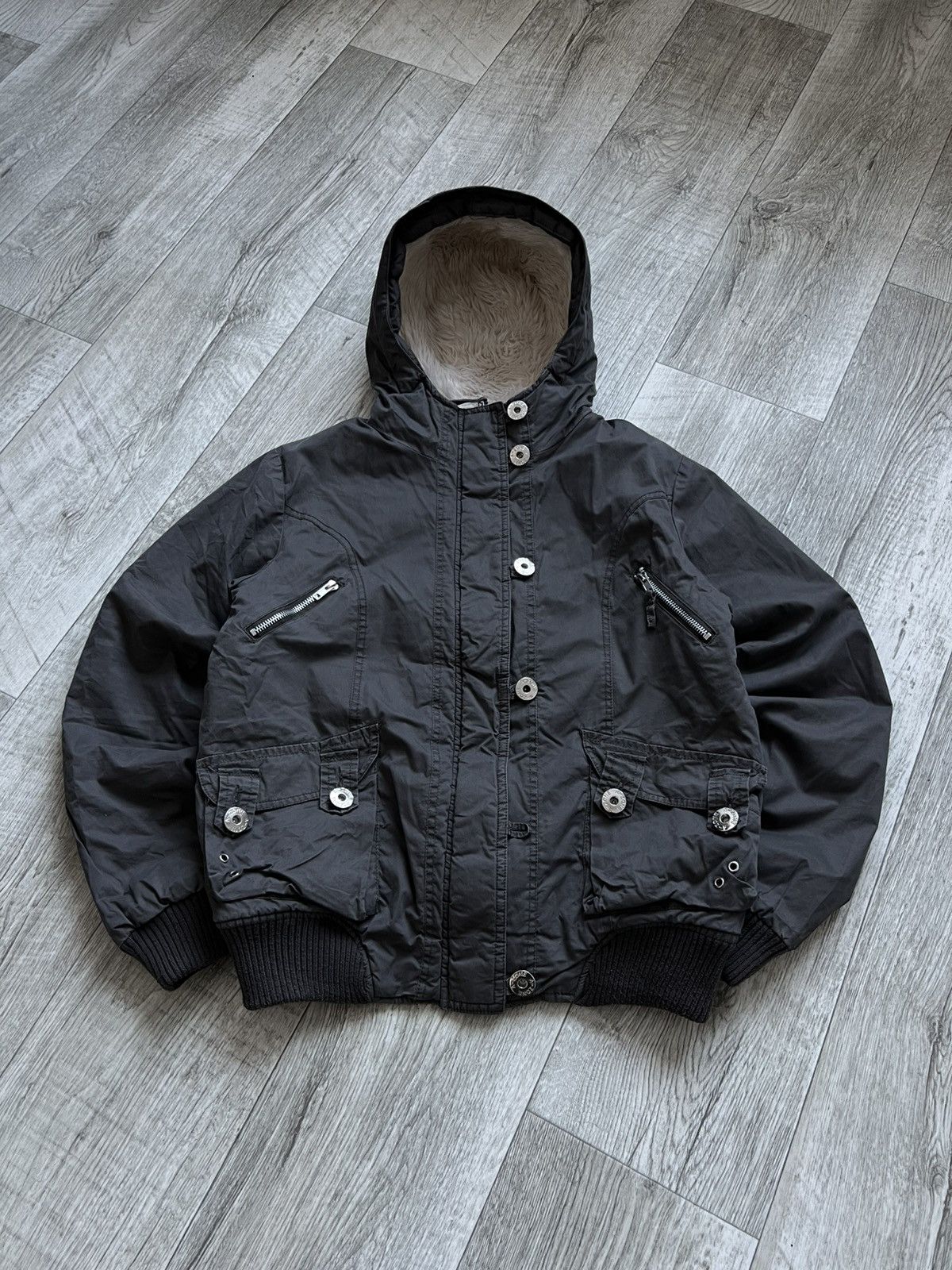Hysteric Glamour Crazy Vintage Faux Fur Jacket Bomber Alaska Y2k If Six Was N Size S / US 4 / IT 40 - 1 Thumbnail