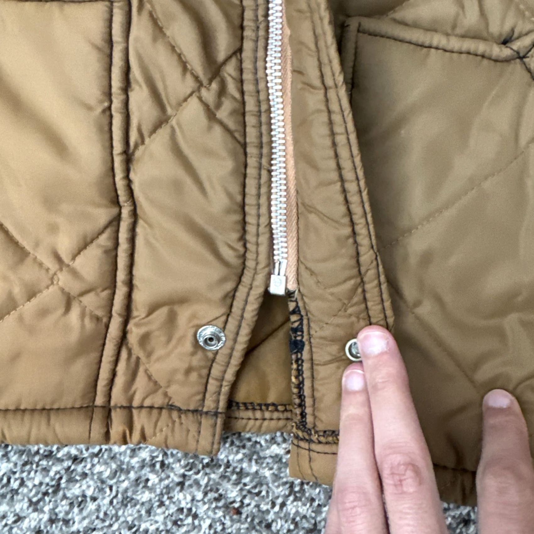 Vintage VINTAGE Zip-Up Jacket Mens M Brown Quilted Collared Nylon Softshell Bomber Workwear 70s Size M Brown Mens Size US M / EU 48-50 / 2 - 5 Thumbnail