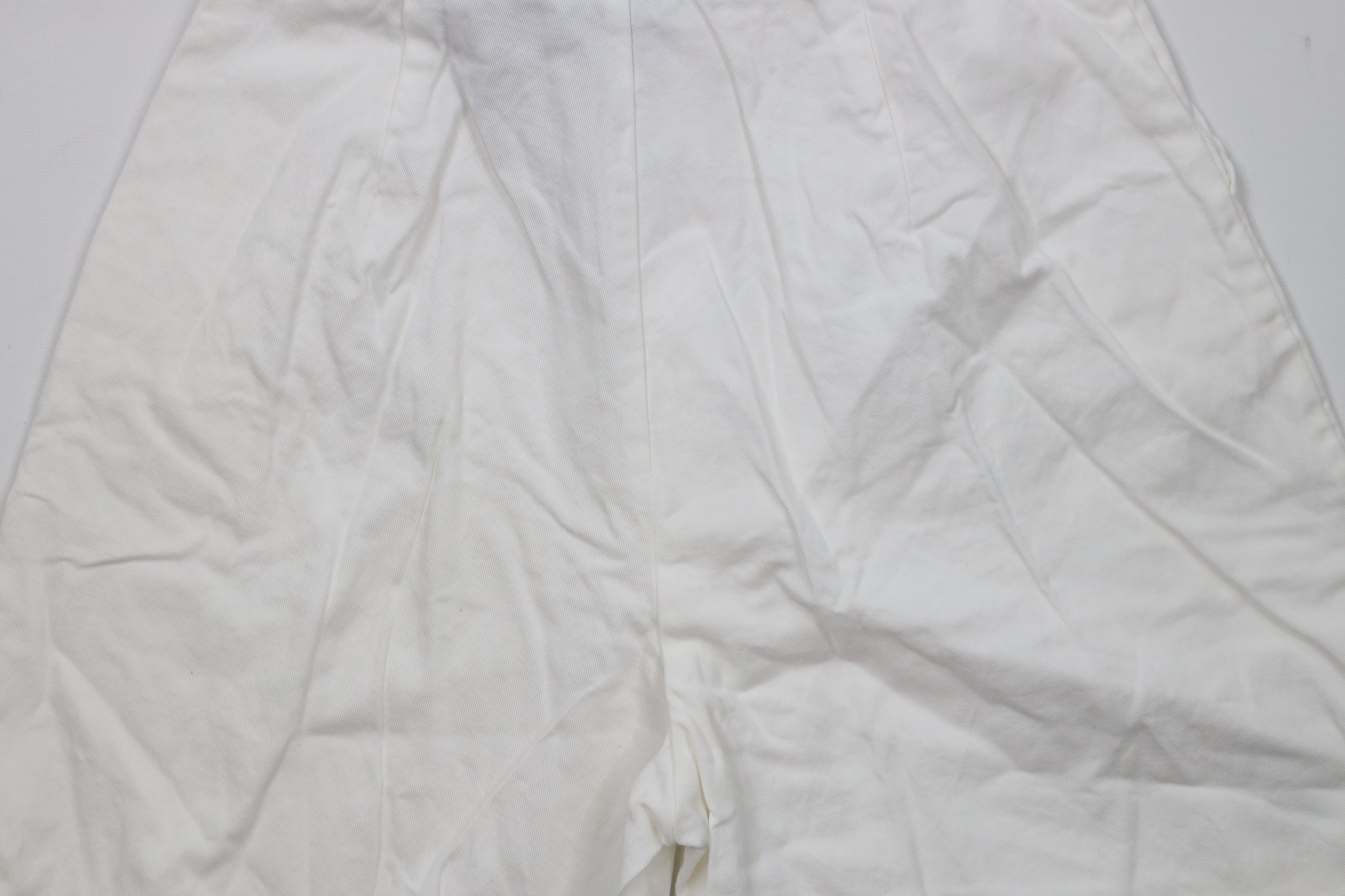 Vintage Deadstock Vintage 90s Streetwear Cuffed Shorts White Cotton Size 36" / US 14 / IT 50 - 11 Thumbnail