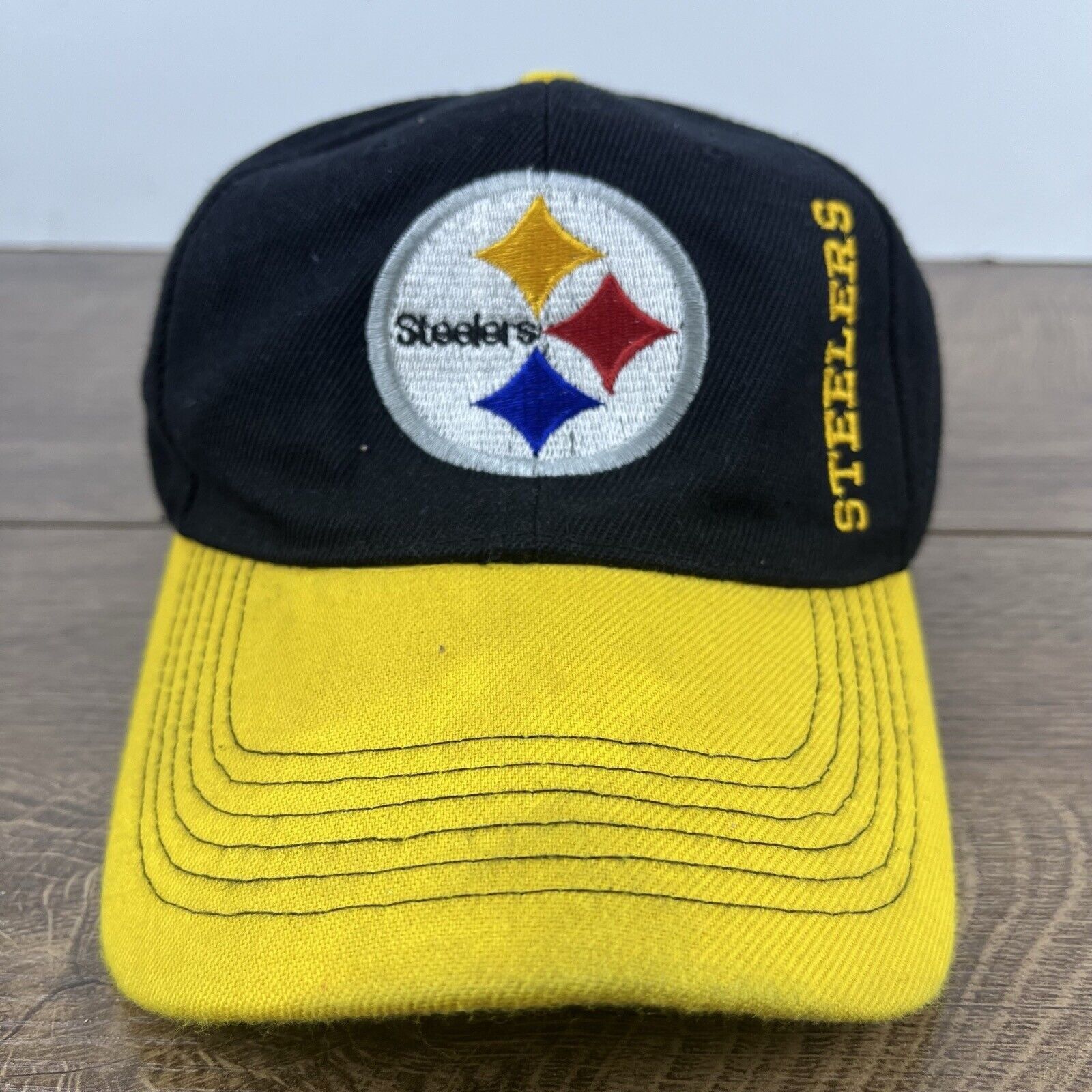 Other Pittsburgh Steelers Hat Yellow Bill Black Hat Adjustable Bla Size ONE SIZE - 1 Thumbnail