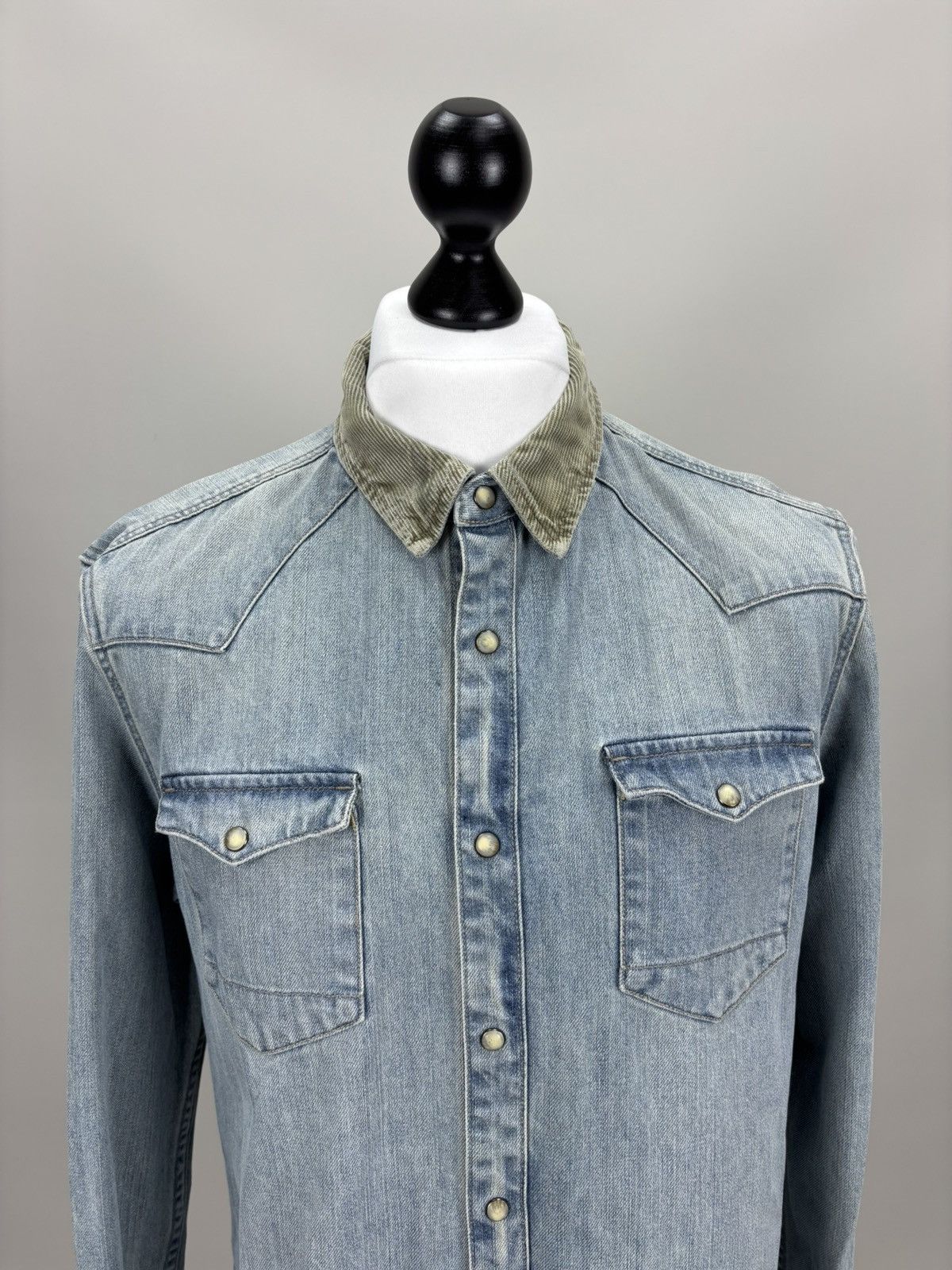 Allsaints Mens denim jacket shirt All Saints Size S Color Blue Size US S / EU 44-46 / 1 - 3 Thumbnail