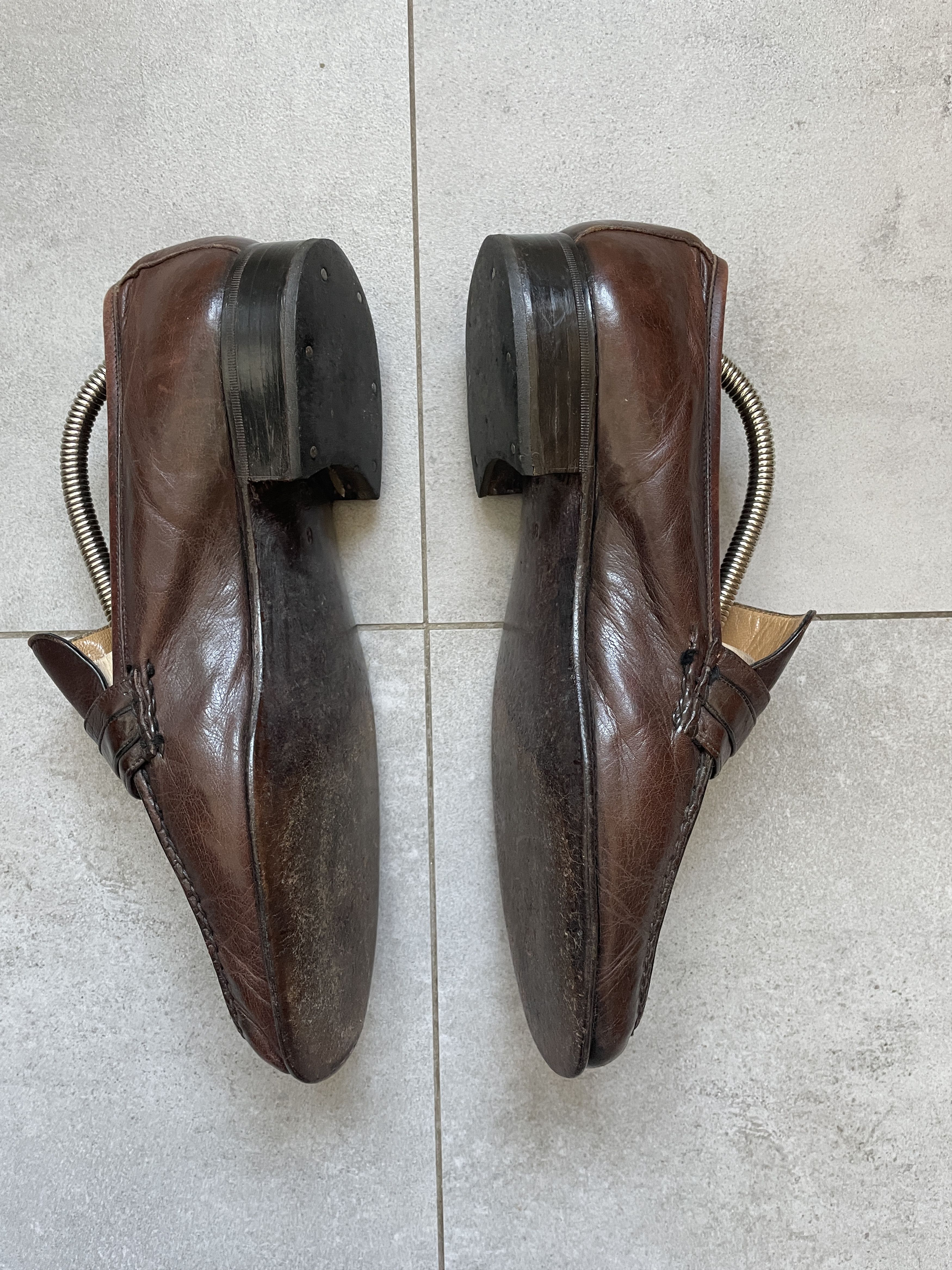 Vintage VINTAGE HANDMADE OLD MONEY ITALIAN LEATHER PENNY LOAFERS Size US 8.5 / EU 41-42 - 6 Thumbnail