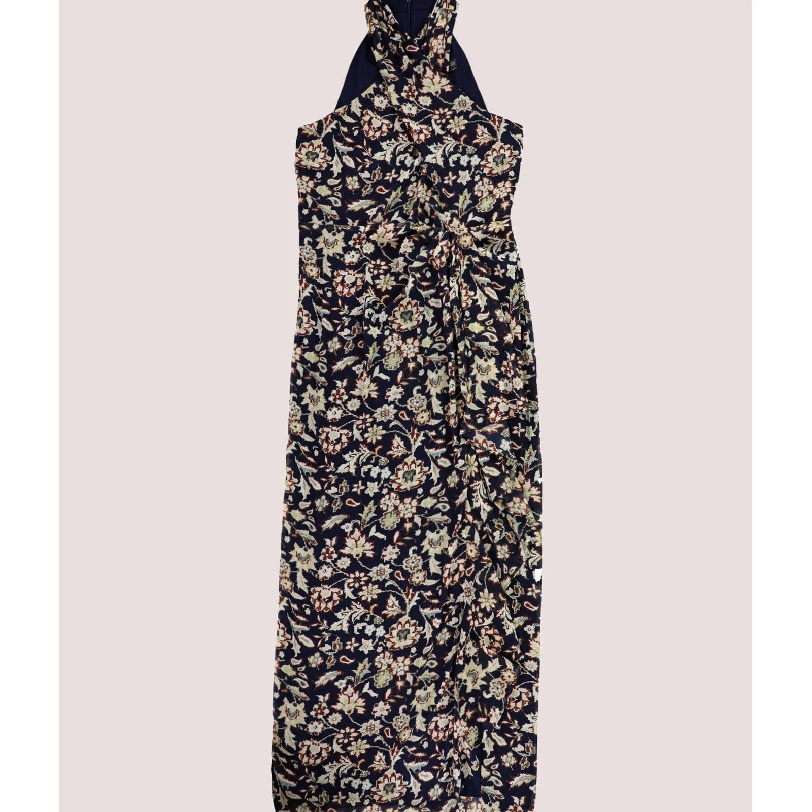 Ralph Lauren Ralph Lauren Womens Floral Evening Maxi Dress, navy, Size 14 Size XL / US 12-14 / IT 48-50 - 1 Thumbnail