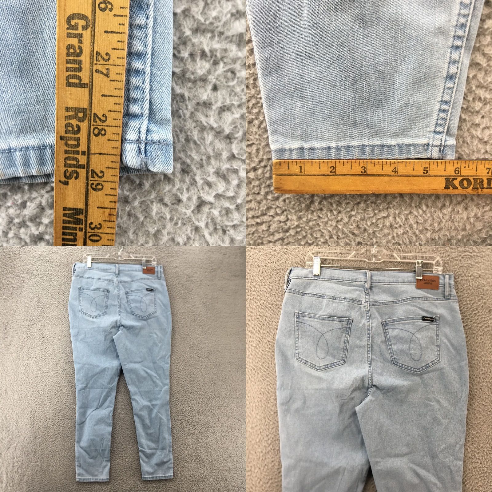 Calvin Klein Calvin Klein Jeans Skinny Jeans Womens 16 Blue Denim Mid Rise Zip Fly Size 38" / US 16 / IT 52 - 8 Thumbnail