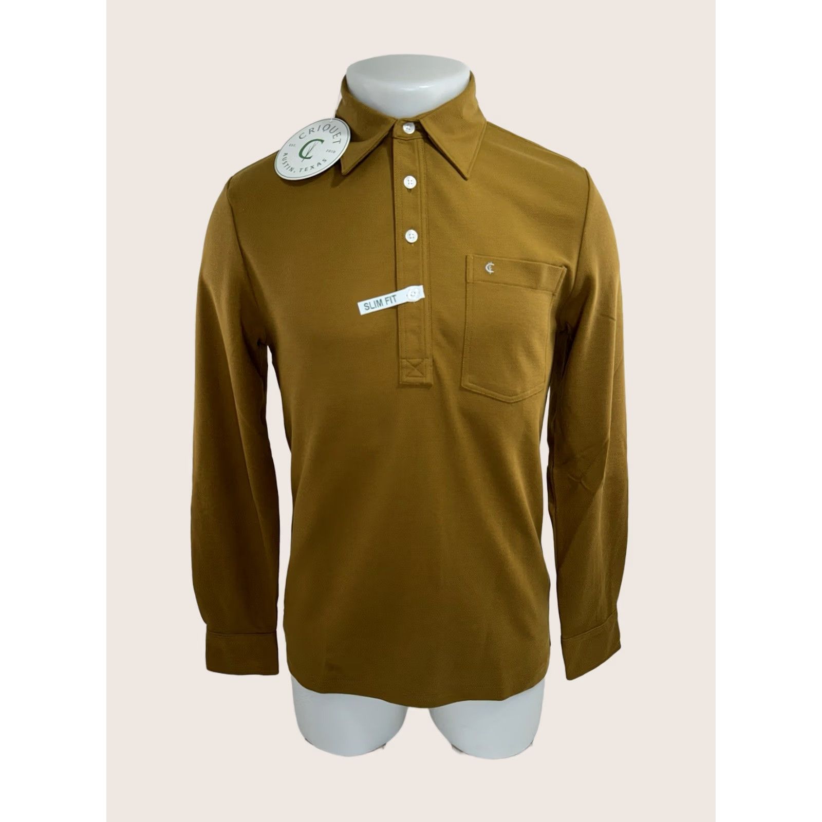 Logo 7 CRIQUET Shirt Slim Pullover Knit Embroidered Logo Rugby S SLIM Shirt Men XS? Size US S / EU 44-46 / 1 - 1 Thumbnail