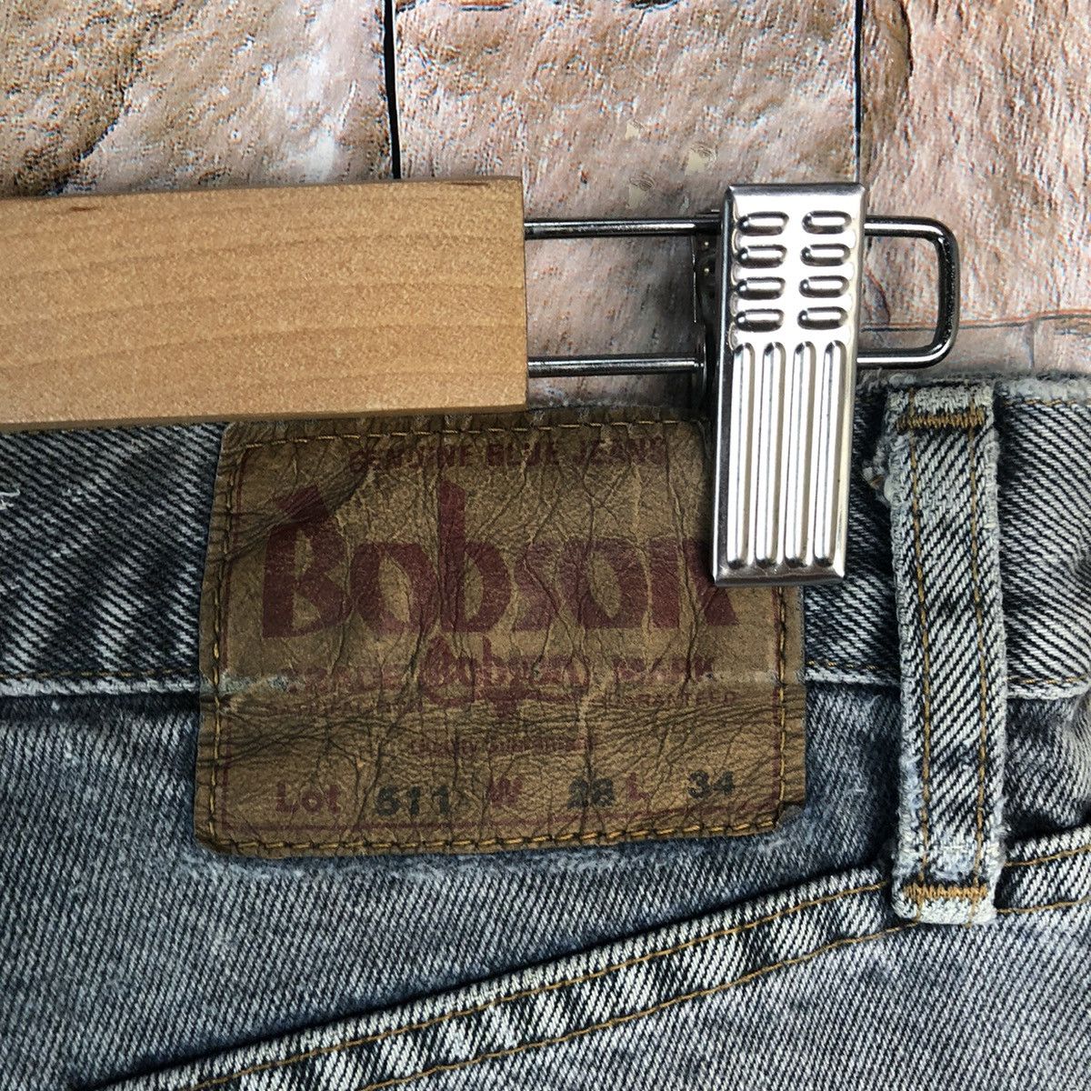 Japanese Brand Bobson Black Distressed ripped Denim Pants #A978 Size US 28 / EU 44 - 19 Thumbnail